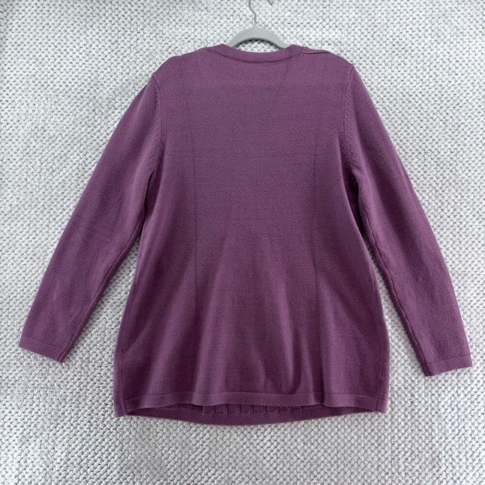 Soft Surroundings Purple Knit Sweater Womens Size L Long Sleeve Pullover - Picture 5 of 11